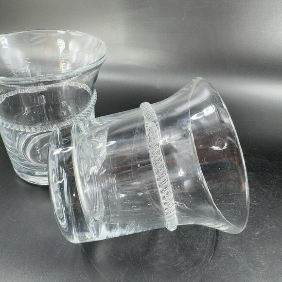 JULISKA GLASSWARE Amalia Clear Hand Blown Tumbler Drinking Glasses Set 2 Swirls - Picture 15 of 16